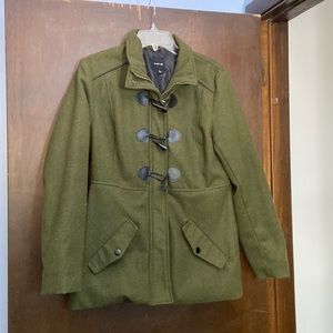 Rampage Army Green wool look jacket size M